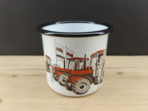 CASE IH Ausstellung Emaille Tasse